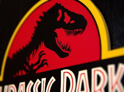 Jurassic Park WoodArts 3D Holzdruck Logo 30 x 40 cm