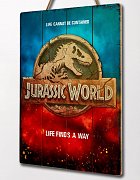 Jurassic World WoodArts 3D Holzdruck Logo 30 x 40 cm