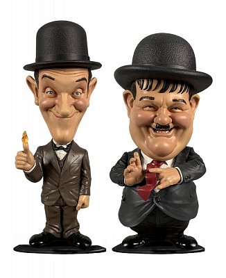 Laurel und Hardy Mini Wackelkopf-Figuren Doppelpack Suits 8 cm