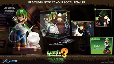 Luigi\'s Mansion 3 PVC Statue Luigi & Polterpinscher Collector\'s Edition 23 cm