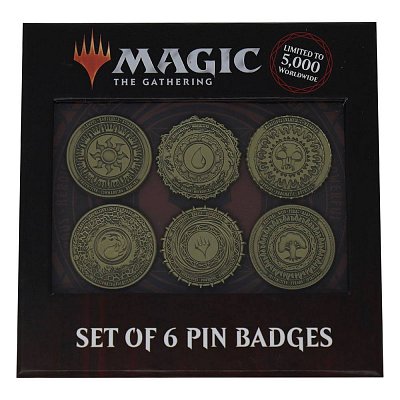 Magic the Gathering Ansteck-Pin 6er-Pack Limited Edition Mana Symbol