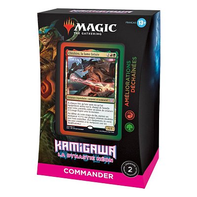 Magic the Gathering Kamigawa: Neon Dynasty Commander-Decks Display (4) französisch