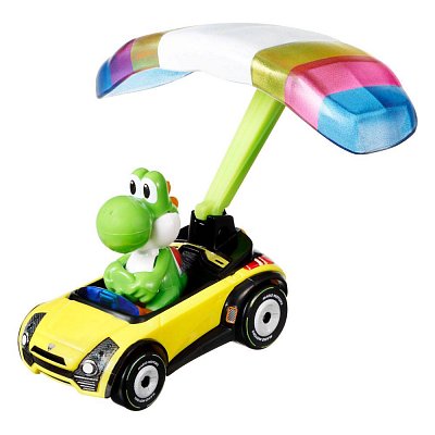 Mario Kart Hot Wheels Diecast Modellautos 3er-Pack 1/64 Yoshi, Waluigi, Mario