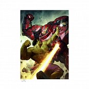 Marvel Comics Kunstdruck Hulk vs Hulkbuster 46 x 61 cm - ungerahmt