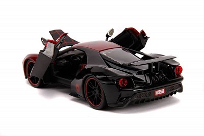 Marvel Hollywood Rides Diecast Modell 1/24 2017 Ford GT mit Miles Morales Figur
