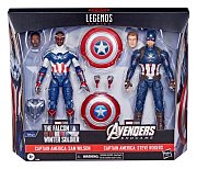 Marvel Legends Actionfiguren 2er-Pack 2022 Captain America: Sam Wilson & Steve Rogers 15 cm