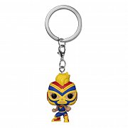 Marvel Luchadores Pocket POP! Vinyl Schlüsselanhänger 4 cm Captain Marvel Display (12)