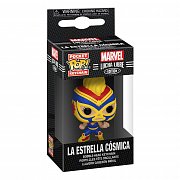 Marvel Luchadores Pocket POP! Vinyl Schlüsselanhänger 4 cm Captain Marvel Display (12)