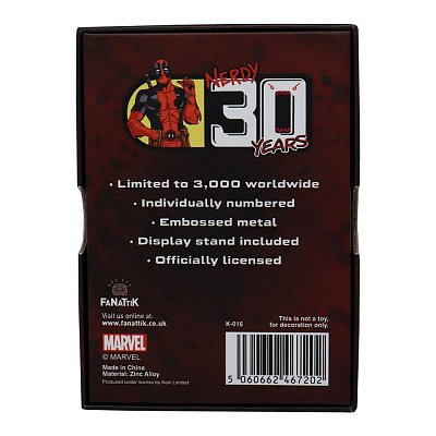 Marvel Metallbarren Deadpool Anniversary Limited Edition