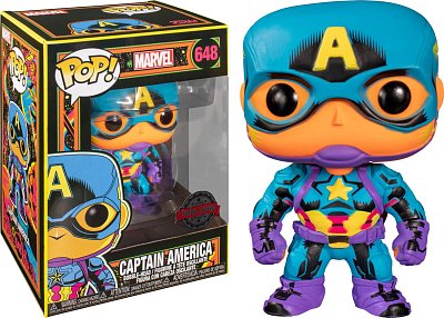 Marvel POP! Marvel Black Light Vinyl Figur Captain America 9 cm