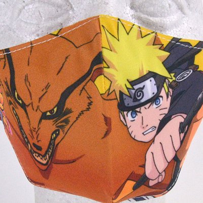 Naruto Stoffmaske Naruto & Kurama