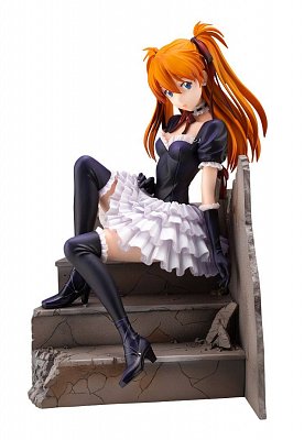 Neon Genesis Evangelion PVC Statue 1/7 Asuka Sohryu Langley Gothic & Lolita Costume ver. 18 cm --- BESCHAEDIGTE VERPACKUNG