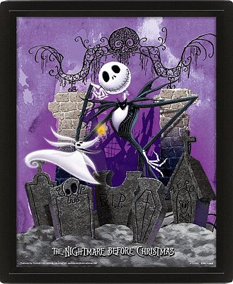 Nightmare before Christmas 3D-Effekt Poster Set Graveyard 26 x 20 cm (3)