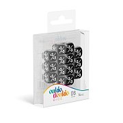 Oakie Doakie Dice W6 Würfel 12 mm Marble/Gemidice Positive & Negative - Schwarz (14)