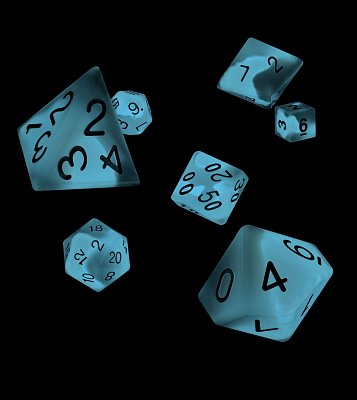 Oakie Doakie Dice Würfel RPG-Set Glow in the Dark - Arctic (7)