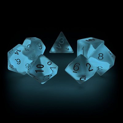 Oakie Doakie Dice Würfel RPG-Set Glow in the Dark - Arctic (7)