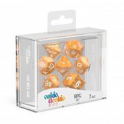 Oakie Doakie Dice Würfel RPG-Set Marble - Orange (7)