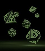 Oakie Doakie Dice Würfel RPG-Set Metal Glow in the Dark - Druid\'s Blaze (7)