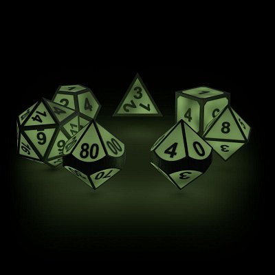 Oakie Doakie Dice Würfel RPG-Set Metal Glow in the Dark - Druid\'s Blaze (7)