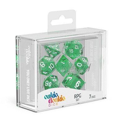 Oakie Doakie Dice Würfel RPG-Set Speckled - Grün (7)