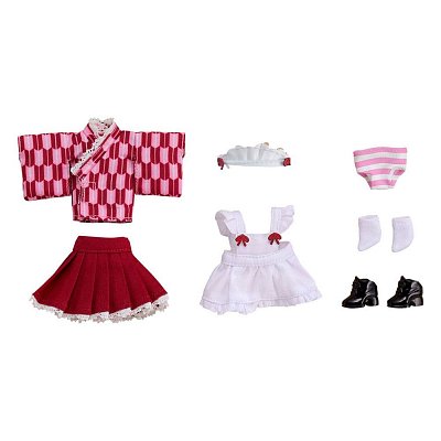 Original Character Zubehör-Set für Nendoroid Doll Actionfiguren Outfit Set Japanese-Style Maid Pink