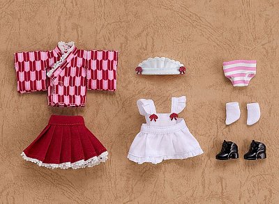 Original Character Zubehör-Set für Nendoroid Doll Actionfiguren Outfit Set Japanese-Style Maid Pink