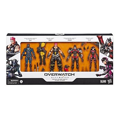 Overwatch Ultimates Actionfiguren 4er-Pack Carbon Fiber 15 cm --- BESCHAEDIGTE VERPACKUNG