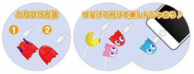 Pac-Man Cable Mascots Kabelschützer 5 cm Sortiment (6)