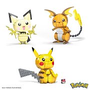 Pokémon Mega Construx Wonder Builders Bauset Pikachu Evolution Trio 13 cm