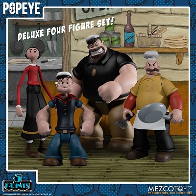 Popeye 5 Points Actionfiguren Deluxe Box Set 9 cm