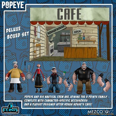 Popeye 5 Points Actionfiguren Deluxe Box Set 9 cm