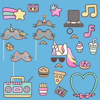 Pusheen Party Selfie Foto Kit