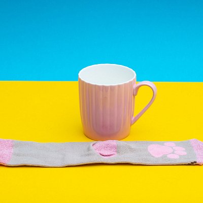 Pusheen Tasse mit Socken Pink Cupcake