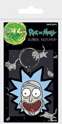 Rick and Morty Gummi-Schlüsselanhänger Rick Crazy Smile 6 cm