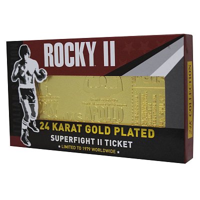 Rocky II Replik Superfight II Ticket (vergoldet)