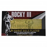 Rocky III Replik World Heavyweight Boxing Championship Ticket (vergoldet)