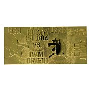 Rocky IV Replik East vs. West Fight Ticket (vergoldet)