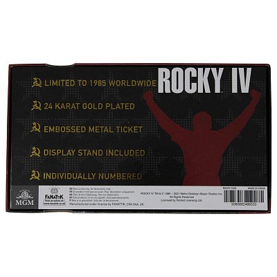 Rocky IV Replik East vs. West Fight Ticket (vergoldet)