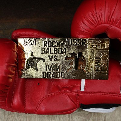 Rocky IV Replik East vs. West Fight Ticket (vergoldet)