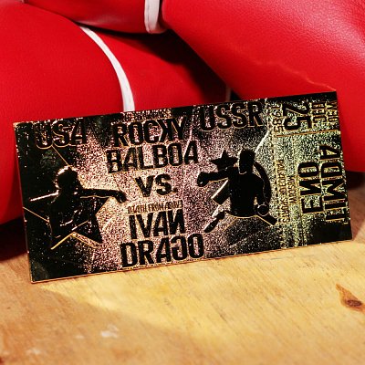 Rocky IV Replik East vs. West Fight Ticket (vergoldet)