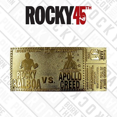 Rocky Replik 45th Anniversary Bicentennial Superfight Ticket (vergoldet)