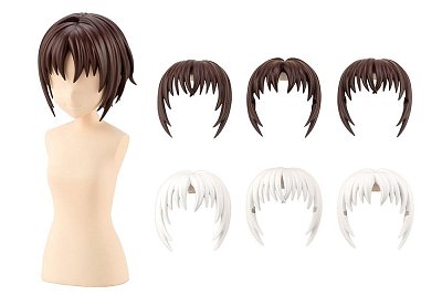 Sousai Shojo Teien Model Kit Zubehör-Set 1/10 After School Short Wigs Type A White & Chocolate Brown