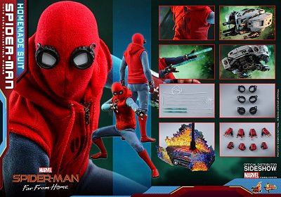 Spider-Man: Far From Home Movie Masterpiece Actionfigur 1/6 Spider-Man (Homemade Suit) 29 cm