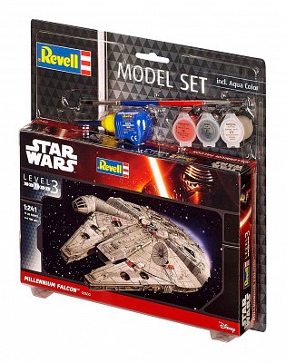 Star Wars Modellbausatz 1/241 Model Set Millennium Falcon 10 cm