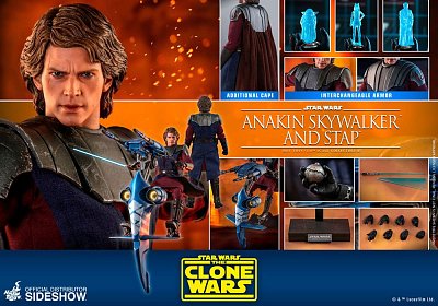 Star Wars The Clone Wars Actionfigur 1/6 Anakin Skywalker & STAP 31 cm