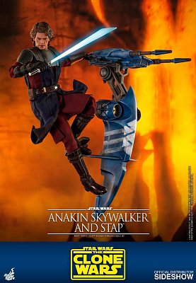 Star Wars The Clone Wars Actionfigur 1/6 Anakin Skywalker & STAP 31 cm