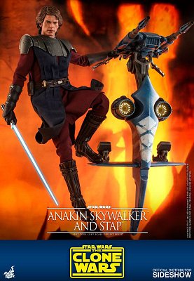 Star Wars The Clone Wars Actionfigur 1/6 Anakin Skywalker & STAP 31 cm