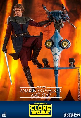 Star Wars The Clone Wars Actionfigur 1/6 Anakin Skywalker & STAP 31 cm