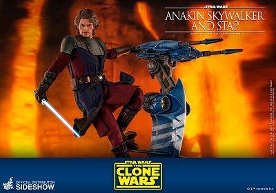 Star Wars The Clone Wars Actionfigur 1/6 Anakin Skywalker & STAP 31 cm