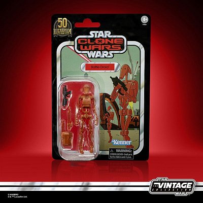 Star Wars The Clone Wars Vintage Collection Actionfigur 2022 Battle Droid 10 cm - Beschädigte Verpackung